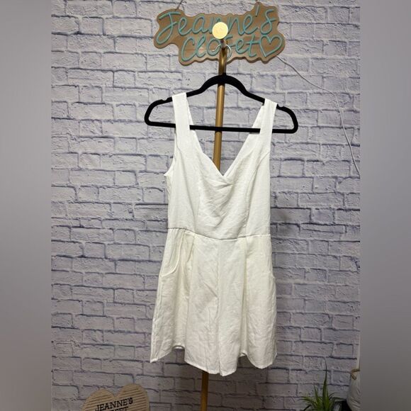 Mi Ami Francesca’s Carolina Linen Romper Sz Medium NWT - Picture 4 of 14